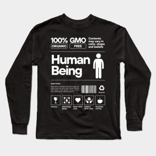 100% Human, instructions for living Long Sleeve T-Shirt